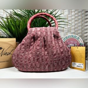 NWT- Patricia Nash Milburn Crossbody Bag Knitted- Old Rose